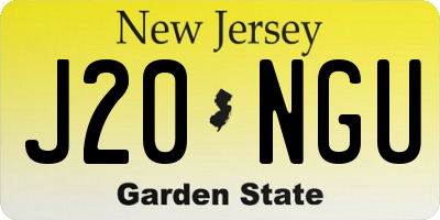 NJ license plate J20NGU