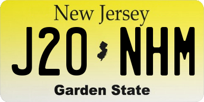 NJ license plate J20NHM
