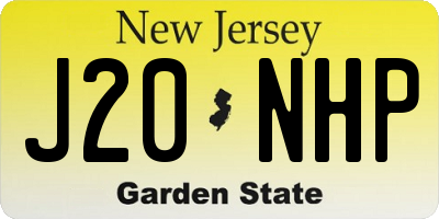 NJ license plate J20NHP