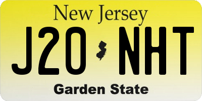 NJ license plate J20NHT