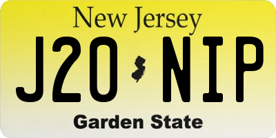 NJ license plate J20NIP