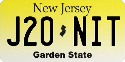 NJ license plate J20NIT