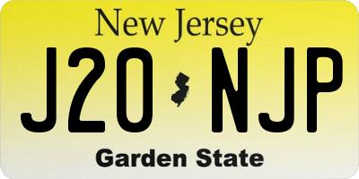 NJ license plate J20NJP