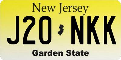 NJ license plate J20NKK