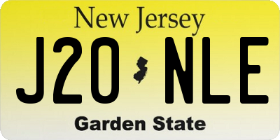 NJ license plate J20NLE