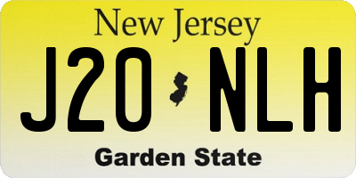 NJ license plate J20NLH
