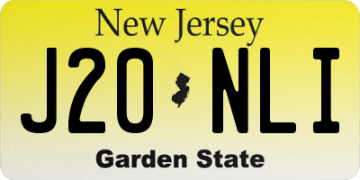 NJ license plate J20NLI