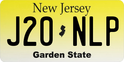 NJ license plate J20NLP