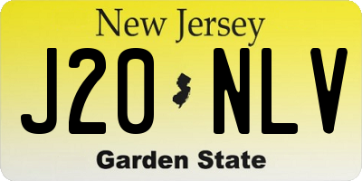 NJ license plate J20NLV
