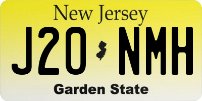 NJ license plate J20NMH