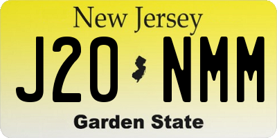 NJ license plate J20NMM