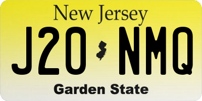 NJ license plate J20NMQ