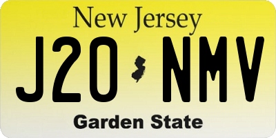 NJ license plate J20NMV