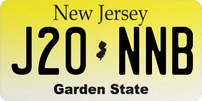 NJ license plate J20NNB