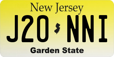 NJ license plate J20NNI