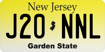 NJ license plate J20NNL