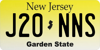 NJ license plate J20NNS