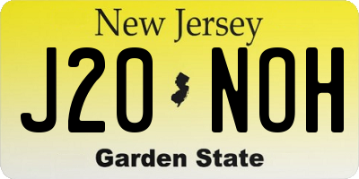 NJ license plate J20NOH