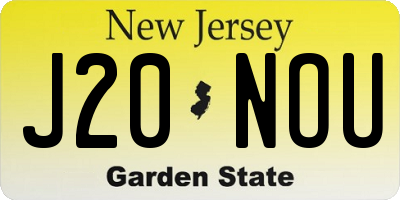 NJ license plate J20NOU