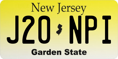 NJ license plate J20NPI