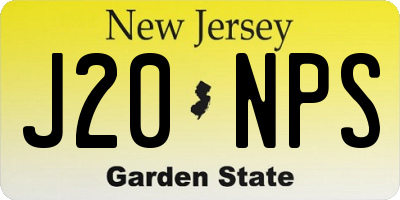 NJ license plate J20NPS