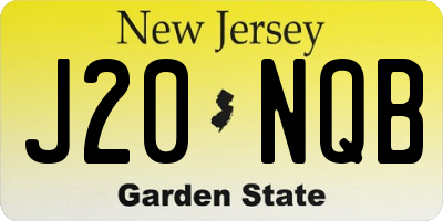 NJ license plate J20NQB