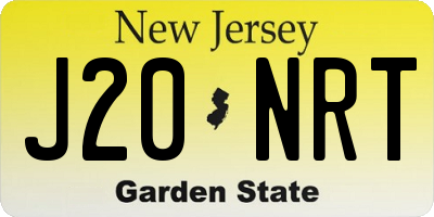 NJ license plate J20NRT