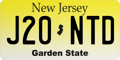 NJ license plate J20NTD