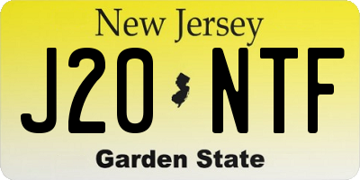 NJ license plate J20NTF