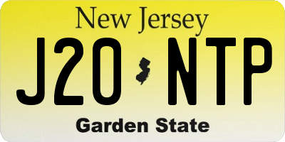 NJ license plate J20NTP