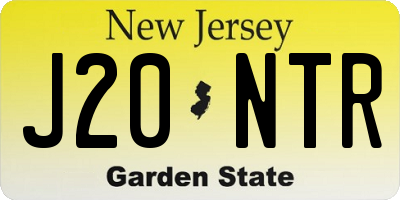 NJ license plate J20NTR
