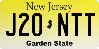 NJ license plate J20NTT