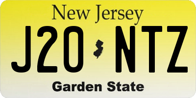 NJ license plate J20NTZ