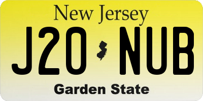 NJ license plate J20NUB