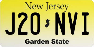 NJ license plate J20NVI