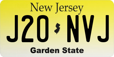 NJ license plate J20NVJ