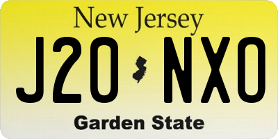 NJ license plate J20NXO