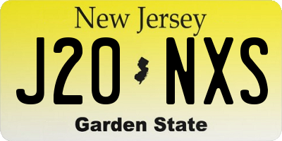 NJ license plate J20NXS