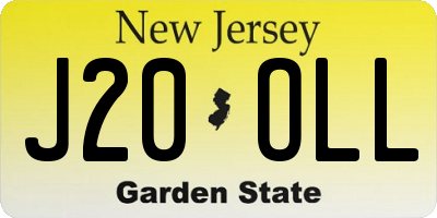 NJ license plate J20OLL