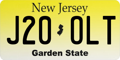 NJ license plate J20OLT