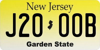 NJ license plate J20OOB