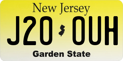 NJ license plate J20OUH