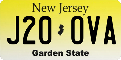 NJ license plate J20OVA
