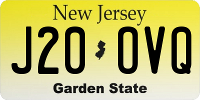 NJ license plate J20OVQ