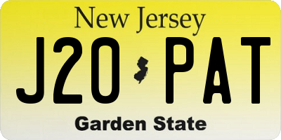 NJ license plate J20PAT