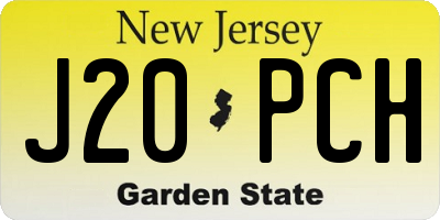 NJ license plate J20PCH