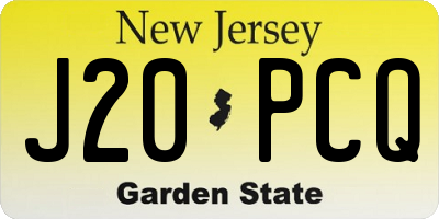 NJ license plate J20PCQ