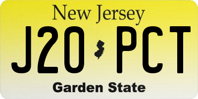 NJ license plate J20PCT
