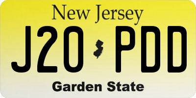 NJ license plate J20PDD