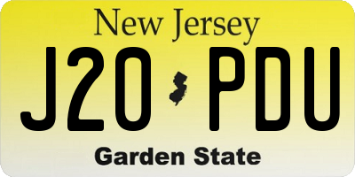 NJ license plate J20PDU